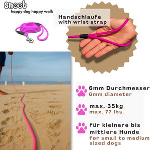 [RESIGILAT] Lesa Recall 5 m, impermeabila, pentru caini, roz, pana la 35 kg