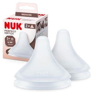 [RESIGILAT] Tetina NUK Perfect Match, Mărime M, Debit Mediu, 3 Luni+, 2 Bucăți