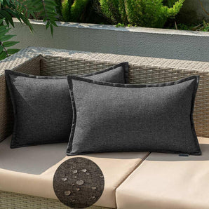 [RESIGILAT] Perne impermeabile 30x50 cm set 2 pentru exterior gri inchis