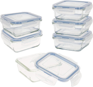 [RESIGILAT] Pachet 6 recipiente sticla etanse 330 ml 12,4 cm