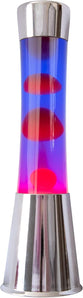 [RESIGILAT] Lampa cu lava rosu si mov, baza argintie, dimensiuni 11x11x39.5
