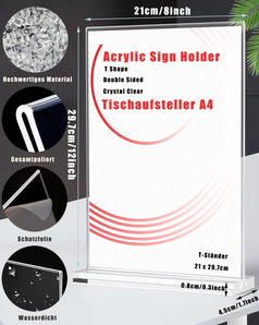 [RESIGILAT] Suport acrilic A4 pentru afisare etichete si postere