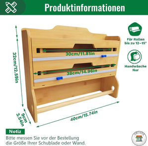 [RESIGILAT] Distribuitor folie alimentara cu taietor, suport perete, 30-38 cm