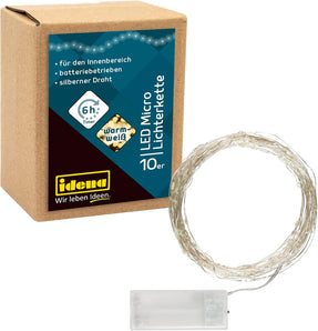 [RESIGILAT] Idena 31114 - Lumini LED micro fairy 10 alb cald 1,2 m