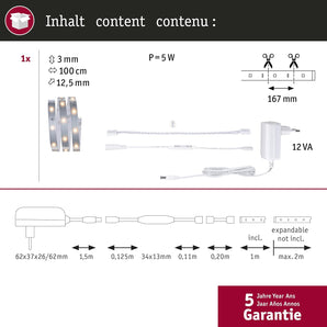 [RESIGILAT] Banda LED Paulmann MaxLED 1m 300lm 30LED 2700K argintie