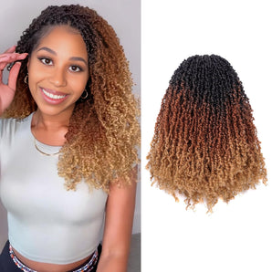 [RESIGILAT] Extensii păr sintetic Yanky Twist Crochet, 8 bucăți, păr creț pre-twisted