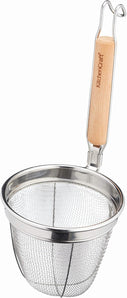 [RESIGILAT] Strecuratoare inox cu maner lemn de eucalipt 14x16x34 cm