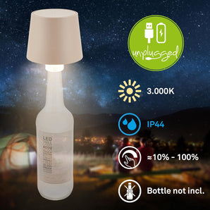 [RESIGILAT] BRILONER Lampa LED wireless, control tactil, bej, 10,5 x 11,5 cm