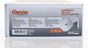 [RESIGILAT] Bartscher Hartie Filtru Rotunda 250 buc, O 195 mm, pentru Regina 40
