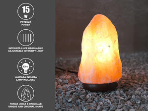 [RESIGILAT] Lampa cu sare BEPER P201UTP100, forma naturala, baza lemn