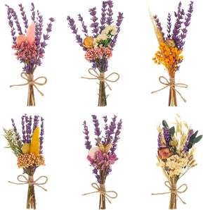 [RESIGILAT] Mini buchete flori uscate violet artizanat pentru nunta
