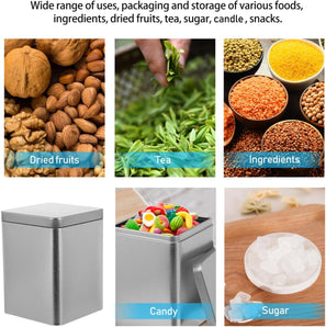 [RESIGILAT] Cabilock 3 recipiente din tabla, ermetice, 10x8cm