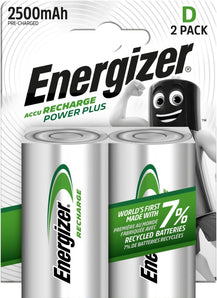 [RESIGILAT] Baterii Energizer D Recharge Power Plus, 2 bucati