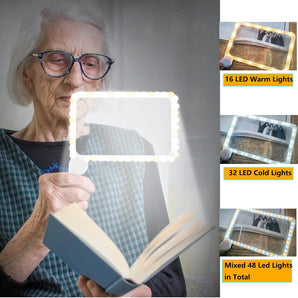 [RESIGILAT] Lupa LED 5X pentru lectura seniori cu 48 LED-uri