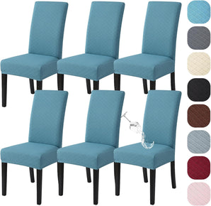 [RESIGILAT] Huse elastice pentru scaune set 6 moderne albastre