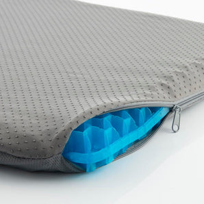 [RESIGILAT] Perna Hexafresh silicone poliester, gri/albastru, 39x37x3 cm