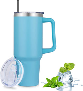 [RESIGILAT] MURBONE 1200ml Cana inox cu maner termo cu capac si paie