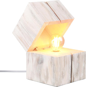 [RESIGILAT] Lampa masa Trio Leuchten Treasure lemn alb E14 LED