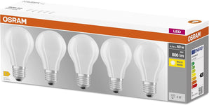 [RESIGILAT] Osram LED E27 7W Alb Cald, Înlocuitor 60W, Aspect Clasic cu Filament