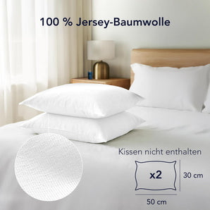[RESIGILAT] Dreamzie Fete de perna 30x50 Set 2 Alb 100% Bumbac Jersey