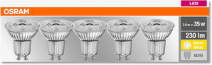 [RESIGILAT] Osram LED PAR16 GU10 Alb cald 5 buc clasa F