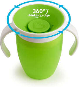 [RESIGILAT] Pahar Sippy Munchkin 360, 207 ml, verde – ideal pentru bebeluși și copii mici