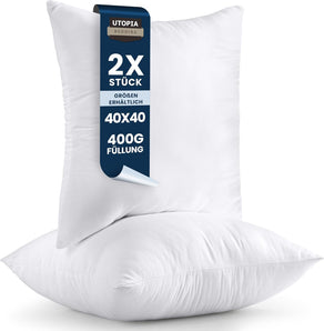 [RESIGILAT] Set 2 perne umplere 40x40 cm alb Utopia lenjerie pat