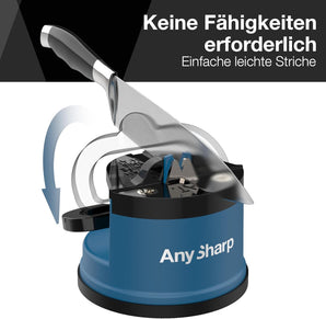[RESIGILAT] Ascutitor cu ventuza AnySharp, siguranta fara maini albastru