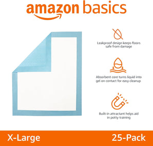 [RESIGILAT] Covorașe absorbante pentru câini Amazon Basics XL, 25 bucăți