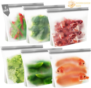 [RESIGILAT] 6 pungi reutilizabile, etanse, pentru depozitarea alimentelor