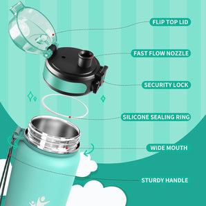 [RESIGILAT] KollyKolla Sticla Apa 500 ml, Izolata, Otel Inoxidabil, Fara BPA