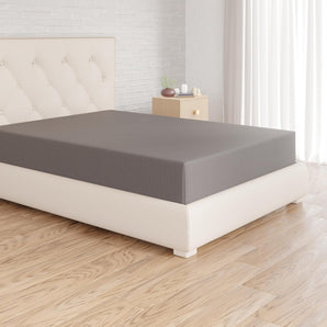 [RESIGILAT] Cearșaf elastic Amazon Basics, 160x200 cm, gri închis, bumbac 100% jerseu