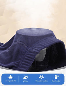 3er Pack Inkontinenz Pants Männer, Waschbare Herren-Boxershorts aus Baumwolle mit 300 ml saugfähiger Einlage Wiederverwendbare saugfähige Unterwäsche für Männer Blau Größe XXL