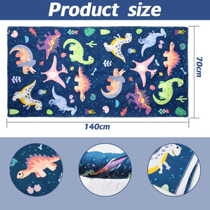 [RESIGILAT] Prosop baie copii 70x140 cm dino poncho plaja inot