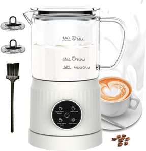 [RESIGILAT] Spuma de lapte electrica 4 in 1 alb pentru cafea