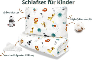 [RESIGILAT] Totsy Baby Pilota 100 x 135 cm, Imprimeu Safari, Set cu perne