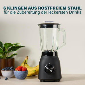 [RESIGILAT] Blender Princess Negru, 1000W, 4 viteze, 1.5L sticla