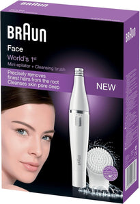 [RESIGILAT] Epilator facial Braun FaceSpa femei alb argintiu