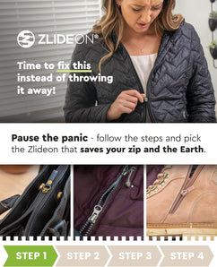 [RESIGILAT] ZlideOn Inlocuitor Fermoar, Negru, XL