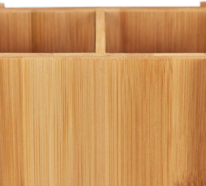 [RESIGILAT] Relaxdays Suport Tacamuri Bambus, Set 5 Linguri, Natural