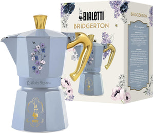 [RESIGILAT] Bialetti Moka Express Bridgerton 6 cani aluminiu albastru ciel