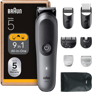 [RESIGILAT] Trimmer Braun AIO5545, 9 in 1, gri, 120 min autonomie