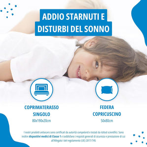 [RESIGILAT] Allergosystem Nuvola, Husa saltea 80x190 cm, Fata perna 50x80 cm