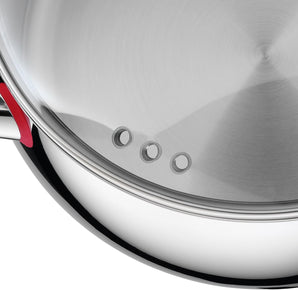 [RESIGILAT] Capac oală WMF Quality One 16 cm, sticlă cu margine din inox, mâner metalic, rezistent la cuptor