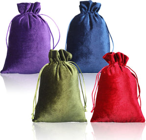 [RESIGILAT] Sac catifea pentru bijuterii 4 buc 13x20cm