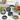 [RESIGILAT] KitchenBoss Rasnita Metalica, 4 Piese, 4.9cm, Nichel-Negru