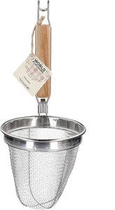 [RESIGILAT] Strecuratoare inox cu maner lemn de eucalipt 14x16x34 cm