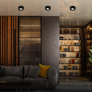 [RESIGILAT] BKLicht Set 3 Spoturi LED 2 in 1, Montare Suprafata, Negru