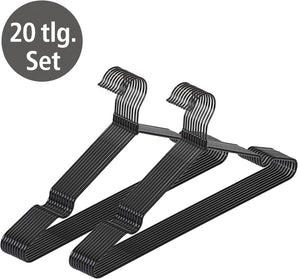 [RESIGILAT] Cuier negru Sascha set 20 metal cromat 40,5 x 20 x 0,3 cm