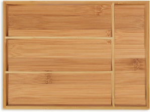 [RESIGILAT] Tava tacamuri 4 compartimente bambus 5x26x35 cm natur